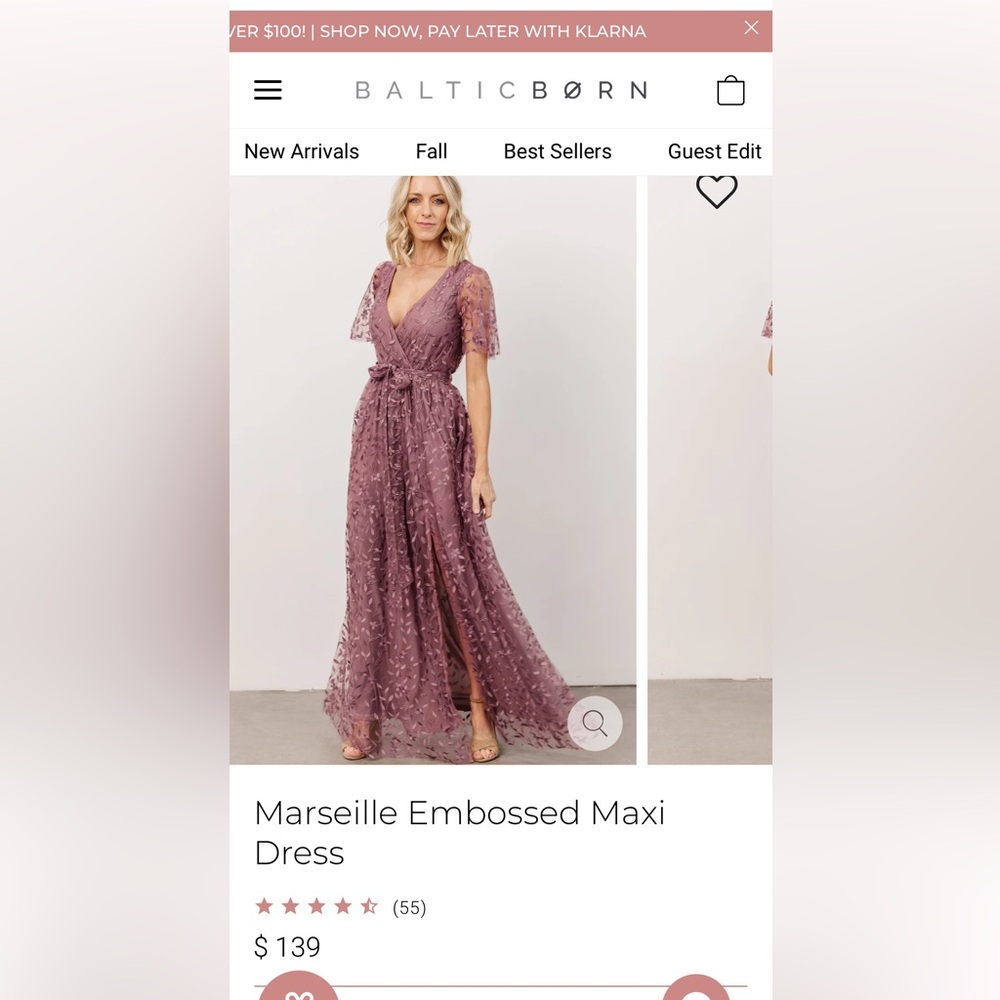 Baltic Born Marseille Embossed Maxi Dress